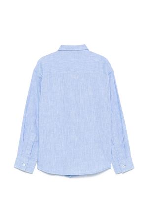 blue linen shirt PAOLO PECORA KIDS | PP4042AZZUR